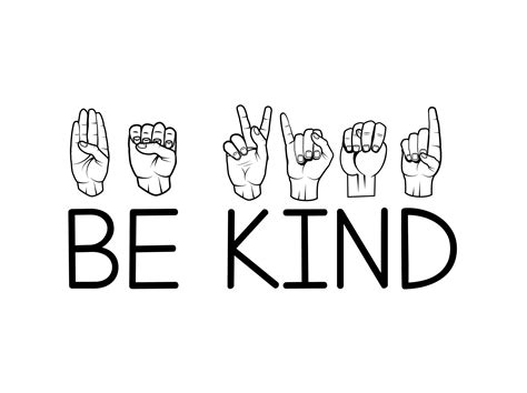 AMERICAN SIGN LANGUAGE Svg Be Kind Asl Svg Be Kind Sign | Etsy India