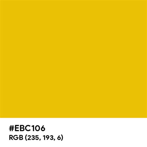 Caution Yellow color hex code is #EBC106