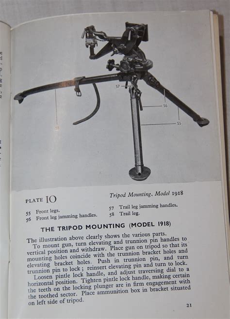 J014. WWII BRITISH M1917 BROWNING WATER COOLED MACHINE GUN MANUAL - B ...