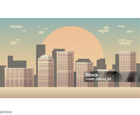 Vector City Skyline Silhouette Stock Illustration - Download Image Now ...