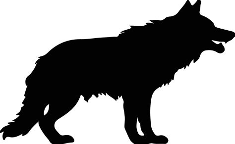 Werewolf black silhouette 38487760 Vector Art at Vecteezy