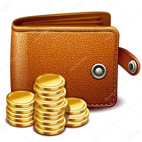 Wallet With Money Clipart Coins