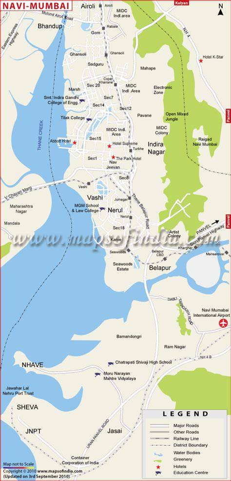 Map Of Navi Mumbai City - China Map Tourist Destinations