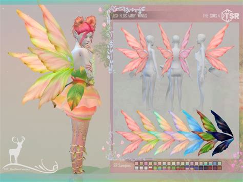 The Sims Resource - FLOS FAIRY WINGS in 2024 | Sims 4, Sims, Sims 4 ...