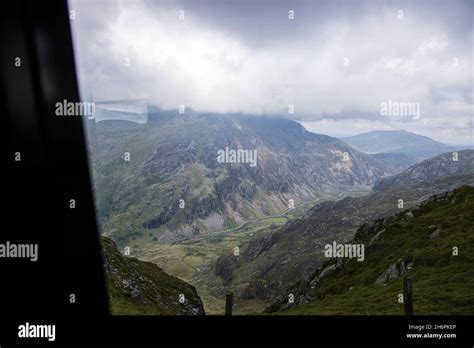 Views from the Snowdon railway train as it climbs up the mountain ...