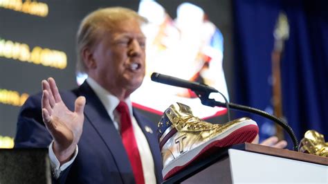 Trump pitches sneakers in Philadelphia after $350 million judgment