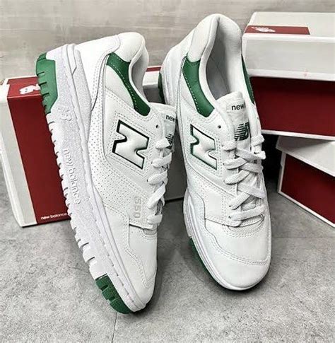 New Balance 550 Green White on Carousell