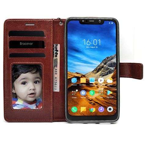 Bracevor Xiaomi Poco F1 Flip Cover Case | Premium Leather | Inner TPU