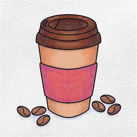 How to Draw Coffee - HelloArtsy