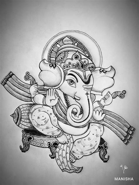 Ganesh ji, ganpati bappa , god pencil sketch | Art sketches pencil ...