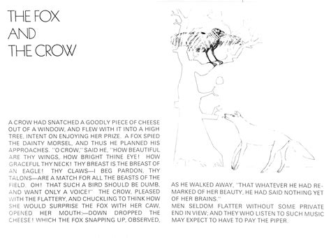 Aesop's Fables: The Fox And The Crow - Hornseys Gallery - Ripon, North ...