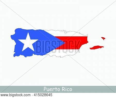 Puerto Rico Map Flag Vector & Photo (Free Trial) | Bigstock