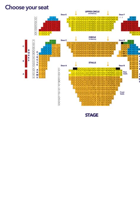 Millennium Forum Seating Plan printable pdf download