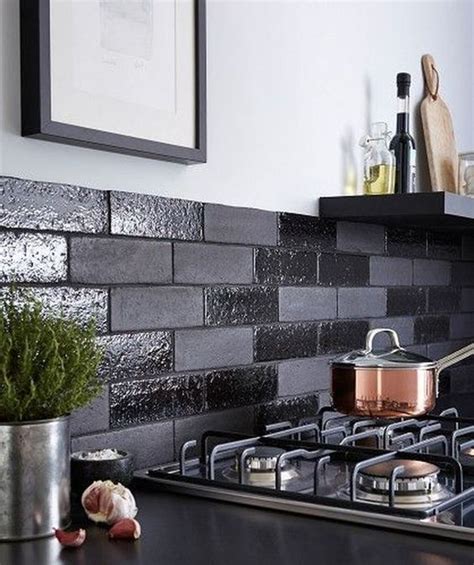 92 Edgy And Catchy Black Kitchen Backsplashes - DigsDigs