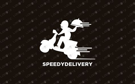 Bike Delivery Logo | Food Delivery Logo For Sale - Lobotz LTD