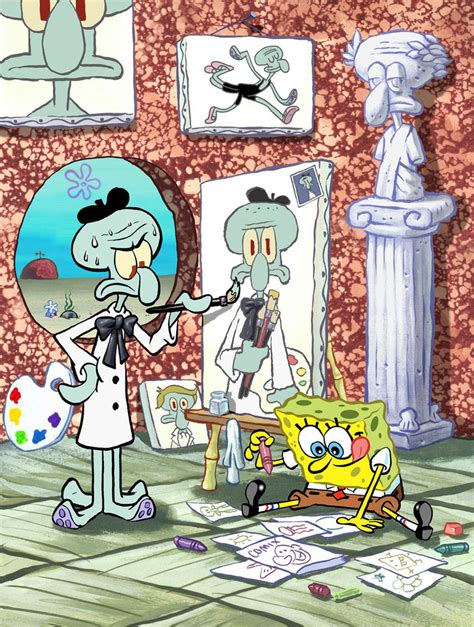 Artist SpongeBob and Squidward by shermcohen on DeviantArt