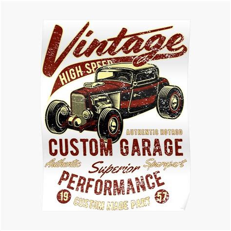 "Hot Rod Vintage Hot Rod" Poster for Sale by StefanGao | Redbubble