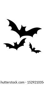 Simple Drawing Black Bat Stock Illustration 1529210354 | Shutterstock