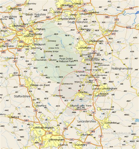 Quarndon Map - Street and Road Maps of Derbyshire England UK