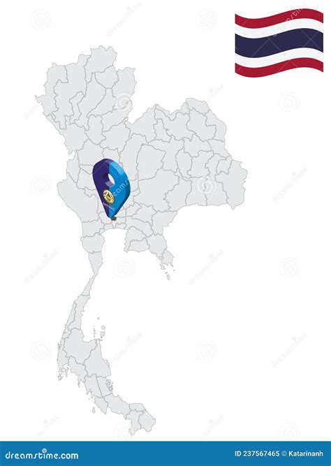 Location of Nonthaburi Province on Map Thailand. 3d Nonthaburi Flag Map ...