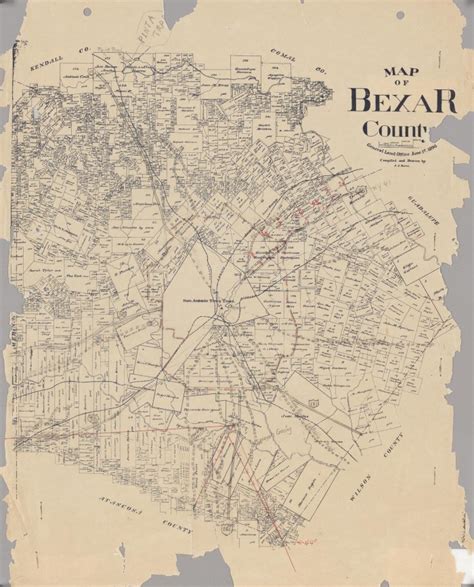 Map Of Bexar County Texas - Alaine Leonelle