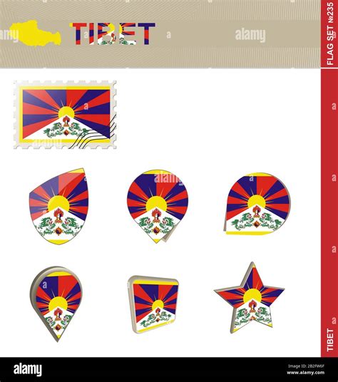 Tibet Flag Set, Flag Set #235. Vector Stock Vector Image & Art - Alamy