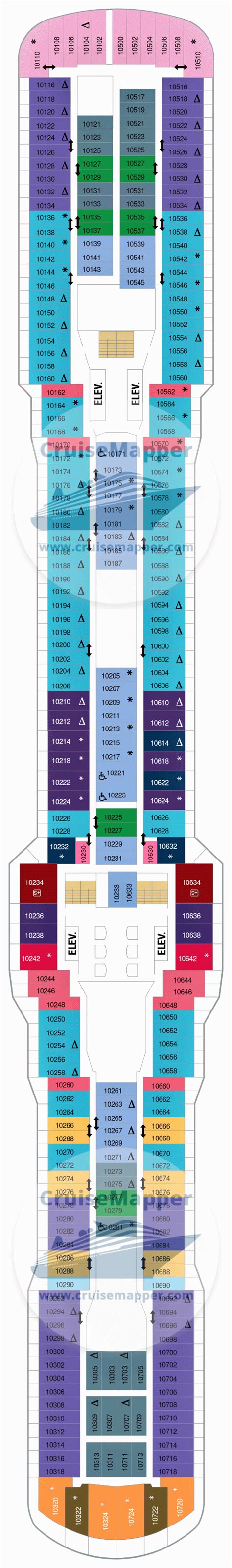 Quantum Of The Seas deck 10 plan | CruiseMapper