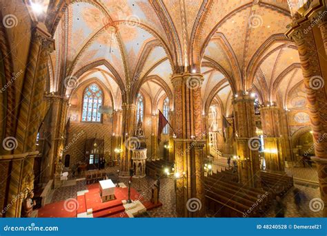 Matthias Church Interior - Budapest, Hungary Stock Photo - Image of ...