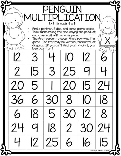 Multiplication Facts Games For 3rd Grade