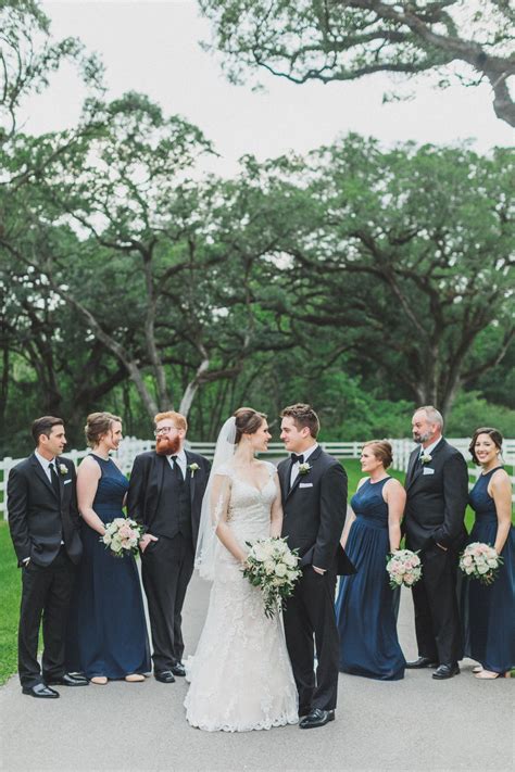 | navy blue + black bridal party | classy bridal party | wedding color ...