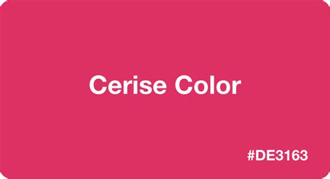 Cerise Color (#de3163): Color Codes & Palettes