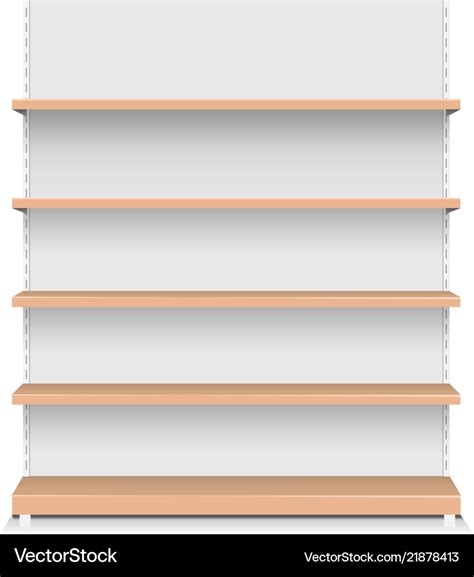 Empty Retail Shelves Bookstore Supermarket Stand Vector, 40% OFF