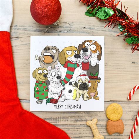 Funny Christmas Dogs Card By Giddings Gifts