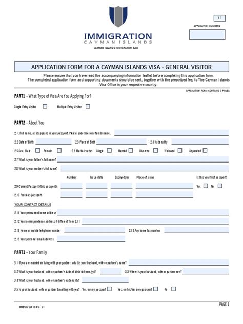 V1 - Visa - General Visitor - Application Form_May2012 | Travel Visa ...