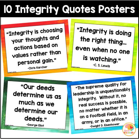 Integrity Quotes for Kids: Posters, Worksheets, and Activities