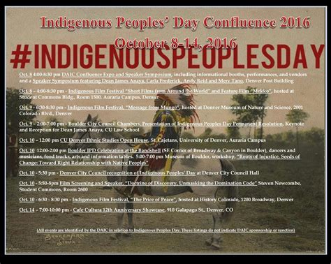 Indigenous Peoples Day Events- October 10th | Aurora Colorado Sister ...