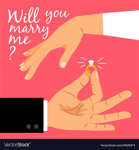 Will you marry me poster Royalty Free Vector Image