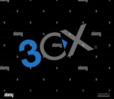 3CX, rotated logo, black background Stock Photo - Alamy