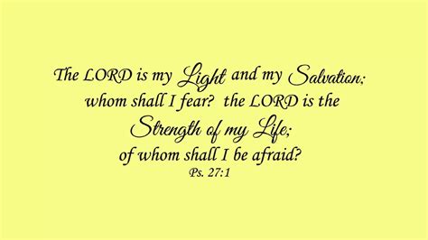 The Lord is My Light Wall Saying/decorative Wall Art/vinyl Wall Decal ...