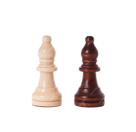 Premium Photo | Black and white chess pieces isolated on a white background