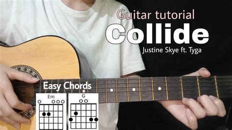 Justine Skye ft. Tyga- Collide Guitar tutorial (EASY 4 CHORDS) - YouTube