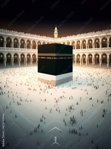 Kaaba Photo Illustration Islamic Background for eid Al adha Stock ...