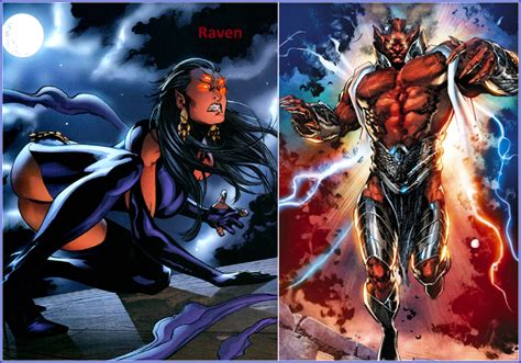 Evil Raven and Trigon vs Scarlet Witch and Magneto - Battles - Comic Vine