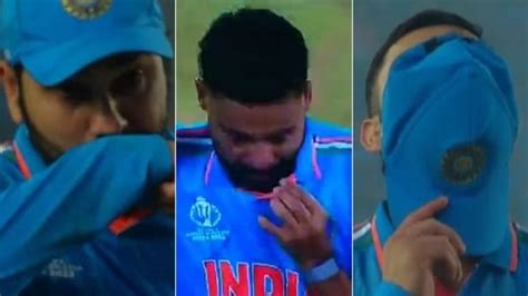 Watch: Siraj in tears, Rohit struggles to control his after World Cup ...