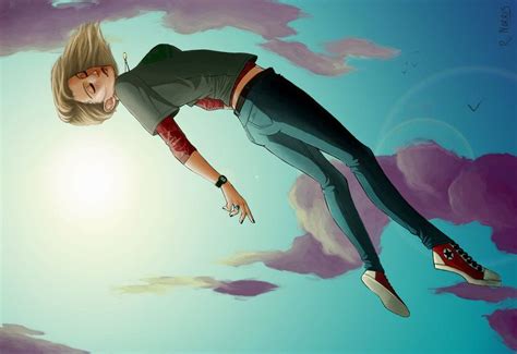 Girl Falling From Sky Drawing