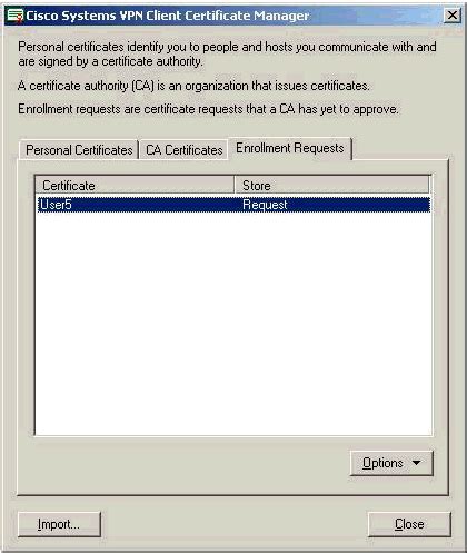 Configuring the VPN Client 3.x to Get a Digital Certificate - Cisco