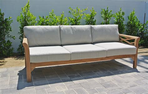 Monterey Outdoor Teak Sofa. Sunbrella Cushion | Teak patio furniture ...