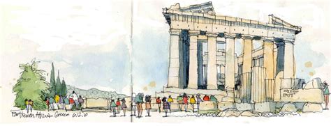 Parthenon Sketch at PaintingValley.com | Explore collection of ...