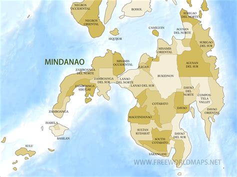 Map Of Mindanao Philippines Provinces - Charin Aprilette