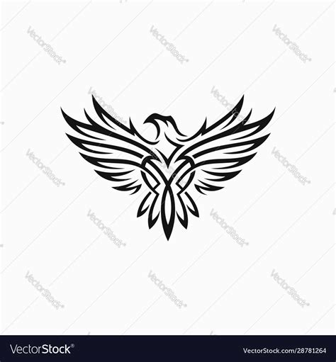 Tribal eagle tattoo Royalty Free Vector Image - VectorStock